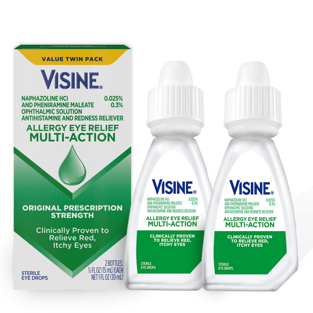 Visine-A Multi-Action Eye Allergy Relief Eye Drops 0.5 ounce each Twin Pack