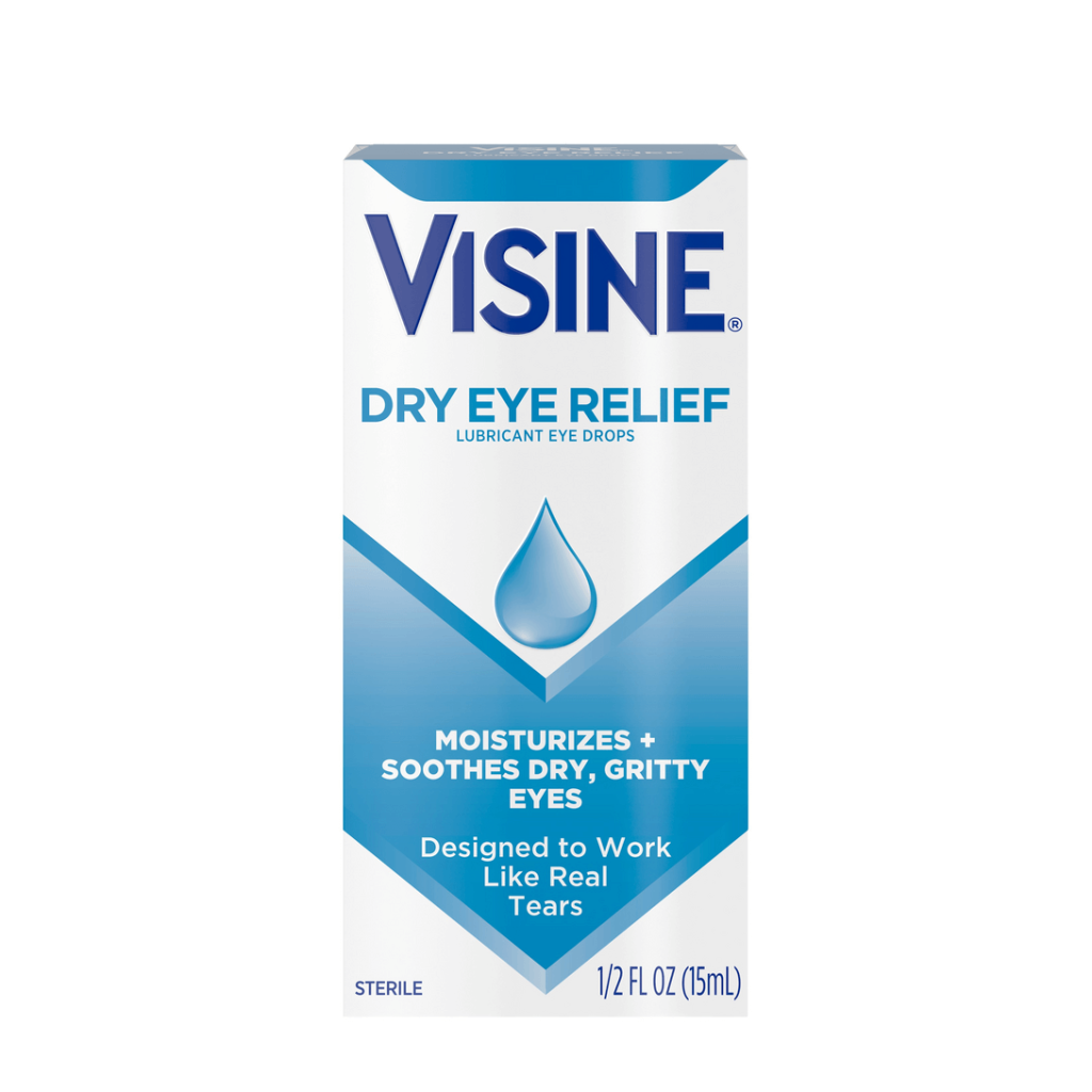 Visine Sterile Dry Eye Relief Lubricant Eye Drops, 1/2 fl oz